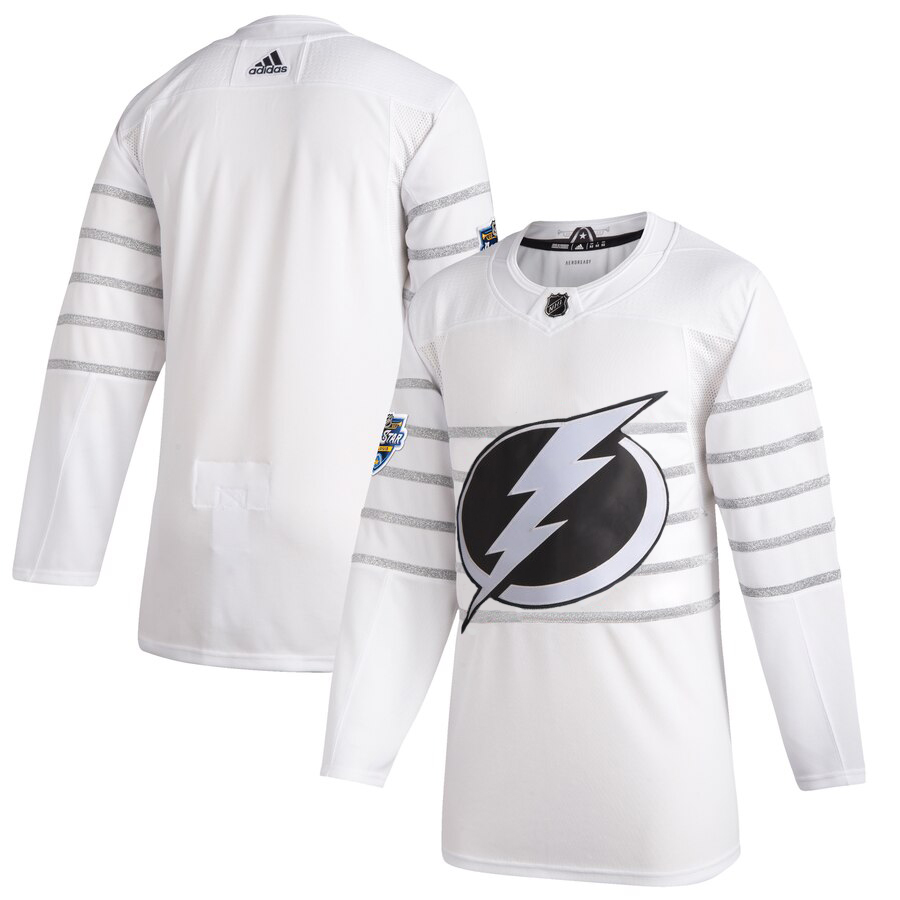 Men Tampa Bay Lightning Adidas White 2020 NHL All Star Game Authentic Jersey-0
